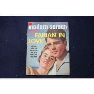 1959 DECEMBER MODERN SCREEN MAGAZINE - FABIAN AND KATHY KERSH COVER - E 17396